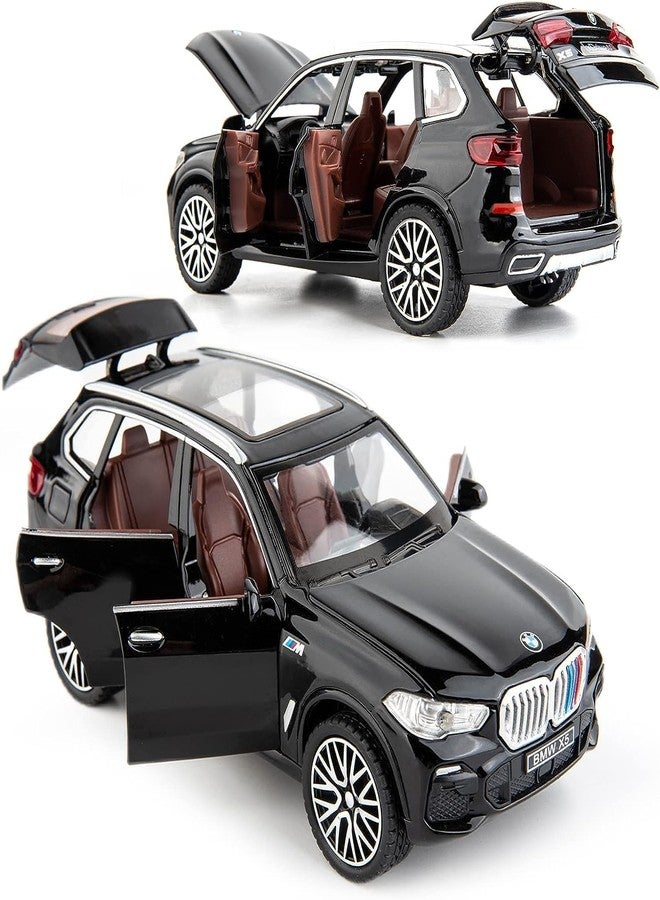 BlackZone Compatible for 1:32 BMW X7 SUV Model Car Toy, Zinc Alloy Pull Back Toy car with Sound and Light for Kids Boy Girl Gift (Black1) - Image 4